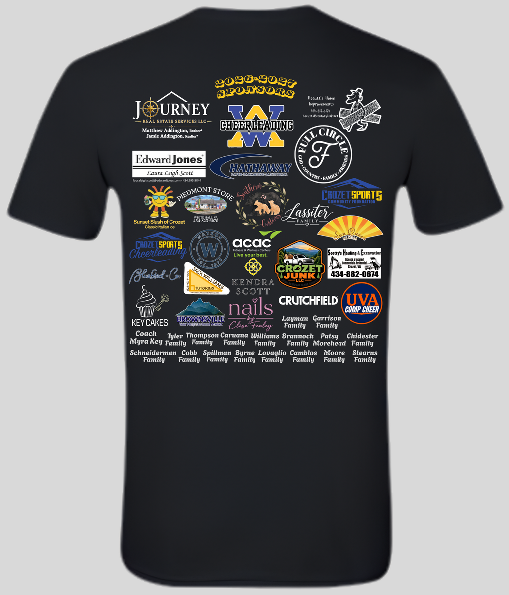 Cheer Sponsorship Tee - Gingham
