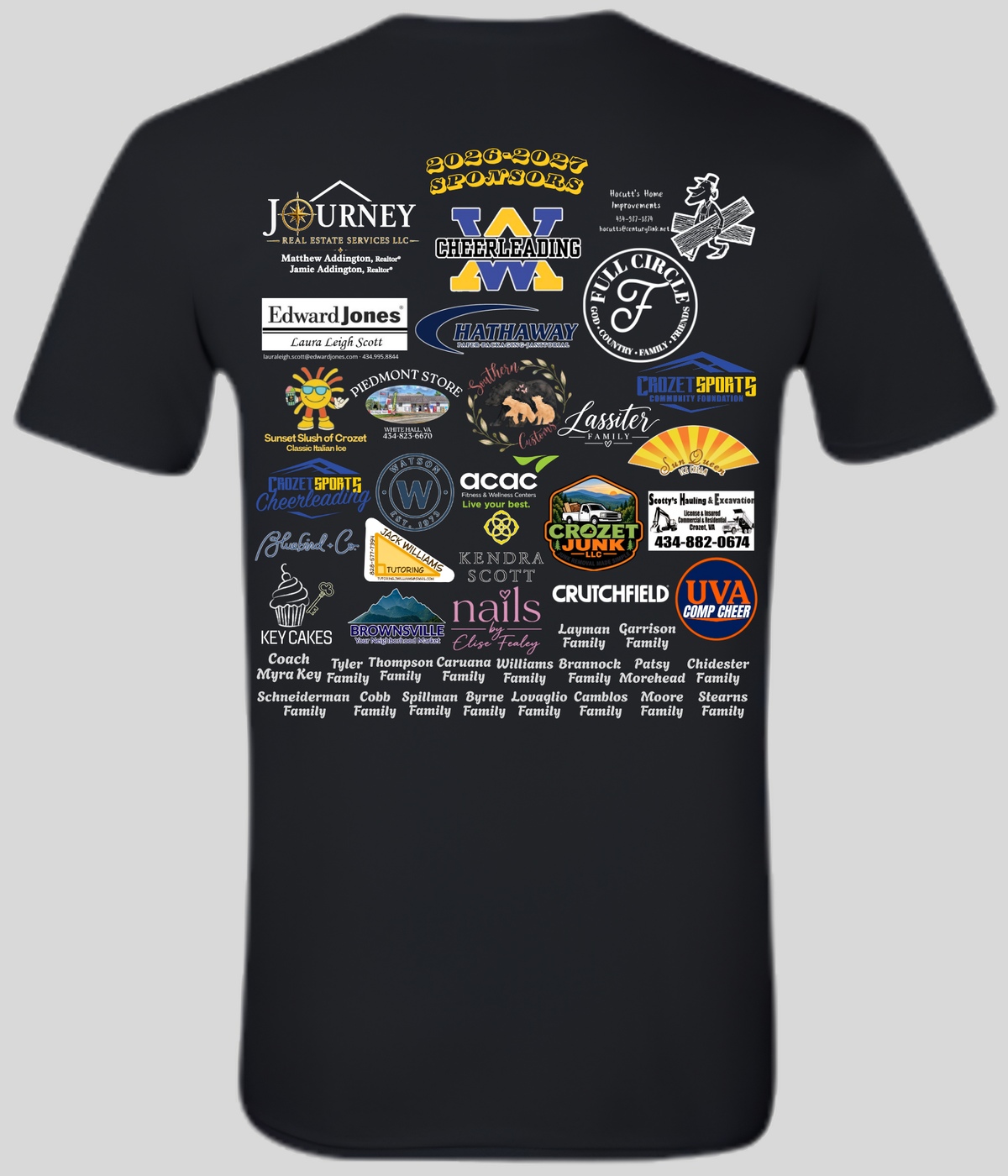 Cheer Sponsorship Tee - Gingham